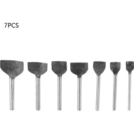 Perforadoras de cuero – Juego de 7 puntas semicirculares y de cuarto de círculo (de 15 a 45 mm), acero endurecido, uso profesional.