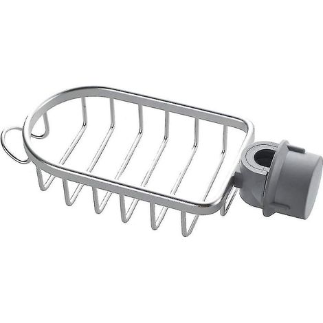 Étagère de douche en aluminium à hauteur réglable - Argent (1/5)