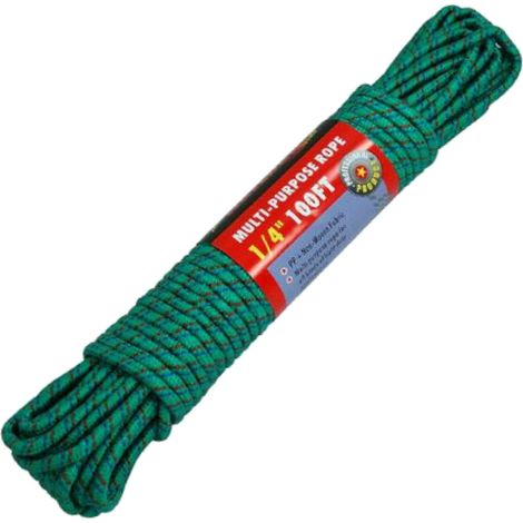 Neilsen 100FT Utility Diamond Braided Polypropylene Multi Purpose Rope 1/4"