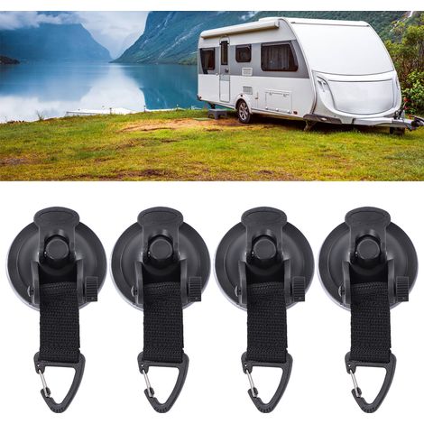Lot de 4 ventouses de camping-car multifonctions pour la maison et les voyages. Crochet à ventouse portable pour usage extérieur. (1/5)
