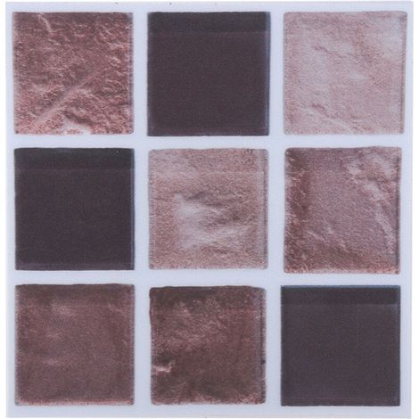 18 pièces autocollants de transfert de carreaux de mosaïque salle de bains cuisine bricolage maison (10 cm 10 cm)(MTS009)