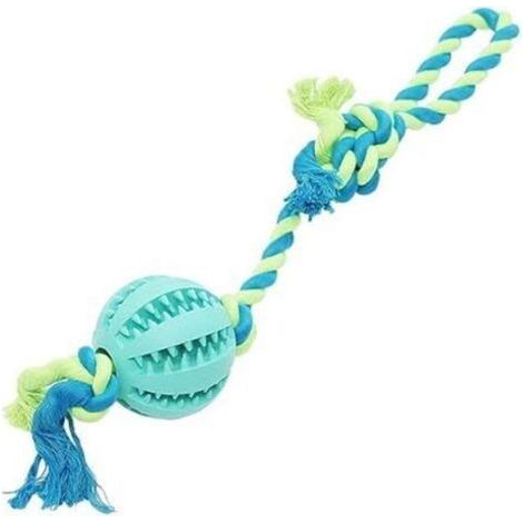 Balle de dressage de chien en caoutchouc de sécurité pour chien, chat, chien, jouet de nettoyage des dents (1/4)