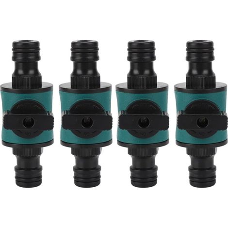 Raccord tuyau d'arrosage,4pcs Connecteur de réparation de tuyau,Connecteur de Raccord Tuyau D'arrosage,connecteur rapide de tuyau,vanne d'arrêt de tuyau d'arrosage, Pour les systèmes d'irrigation