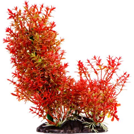 Pianta artificiale cespuglio rosso decorazione acquario decorazione acquario (1/5)