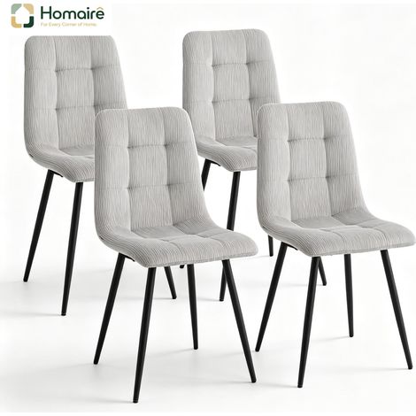 Graue Stoff- und Metallstuhl 43 x 44 x 89,5 cm HOMAIRE (1/5)