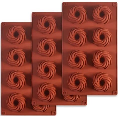 Moules en silicone - Vortex - Lot de 3 - Antiadhésif - Résistant à la chaleur - Multifonctionnel (1/4)
