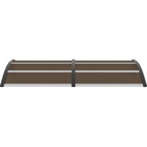 Auvent Marquise de porte, Store Banne pour porte, Noir 200 x 100 cm PC OIB3824E (1/5)