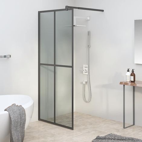 Paroi de douche pour douche à l'italienne 90 x 195 cm en verre de sécurité foncé