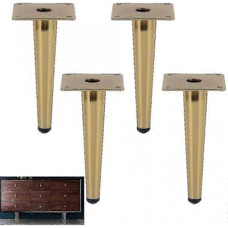 Un ensemble de 4 pieds de meubles, comprenant des pieds de canapé inclinables, des pieds de table, des pieds d'armoire et des pieds de table de chevet en métal, adaptés aux tables basses, aux armoires (1/5)