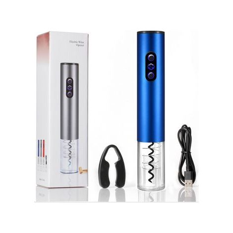 Apribottiglie elettrico, cavatappi elettrico, apribottiglie automatico, cavatappi per vino (blu zaffiro opaco, a batteria) (1/5)