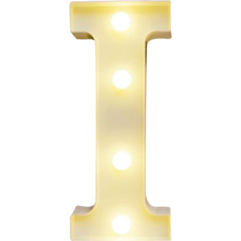 Lettere dell'alfabeto illuminate a LED, luce bianca calda, funzionano con 2 batterie AA, impermeabili IP54.