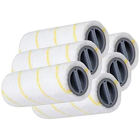 Pièces de Rechange sous Vide Rouleau de nettoyant du Sol Dur Brosse à Rouleau de Nettoyage Fit pour KARCHER FC3 FC5 Vacuum sans Fil, 3 Paires Accessoires d'aspirateur (1/4)