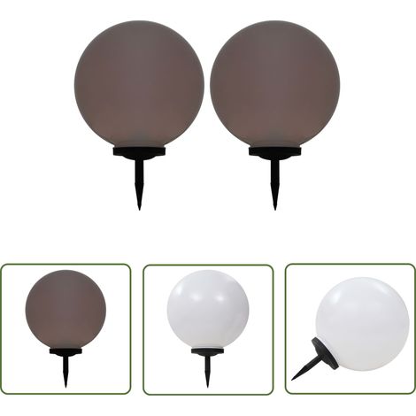The Living Store Außen-Solarlampen 2 Stk. LED Kugel 50 cm RGB - LED-Gartenleuchte - Solarleuchte - Außenscheinwerfer - Outdoor-Beleuchtung - Dekobeleuchtung (1/5)