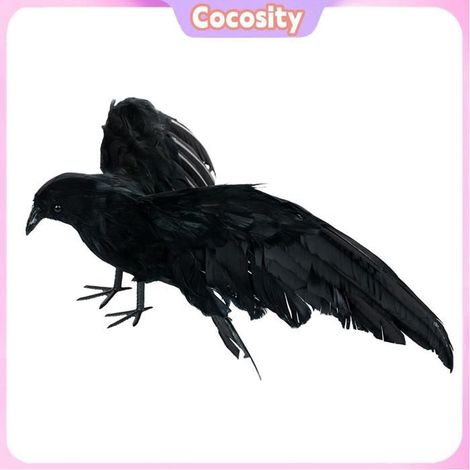 Cocosity Décoration de corbeau Décorations de corbeau d'Halloween Accessoire de corbeau pour les décorations luminaire murale (1/3)