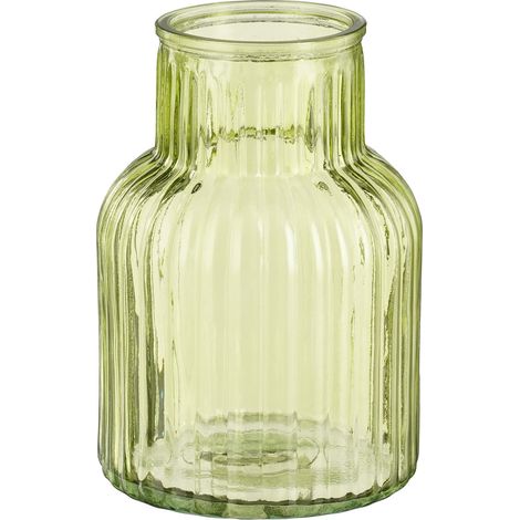 Mica Decorations Vase Glas Ambre grün Ø 14 x 20 cm Vase