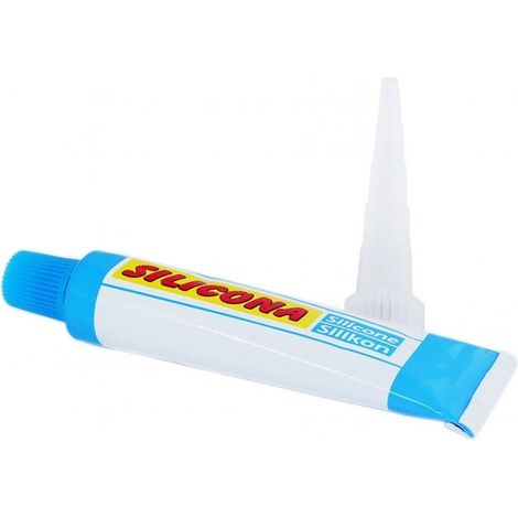 Trade Shop - Tubetto Mini Cartuccia Colla Silicone Sigillante Bianca Bianco Universale 30 Ml - (1/2)