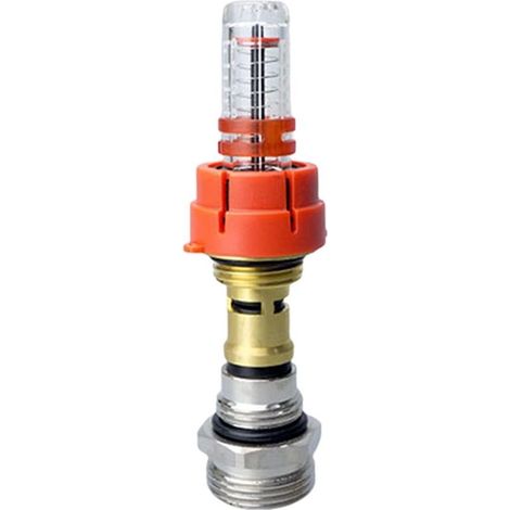 Underfloor heating flow meter, room temperature and flow control device, flow meter replacement for separator accessories (1/5)