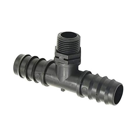 10 Stück T-Stück-Schlauchverbinder mit Widerhaken, 1/2" bis 25 mm, Wasserverteiler, 2-Wege-Anschluss für Gartenschläuche, langlebiger Wasserverteiler (Farbe: 112 bis 25 mm) (1/5)