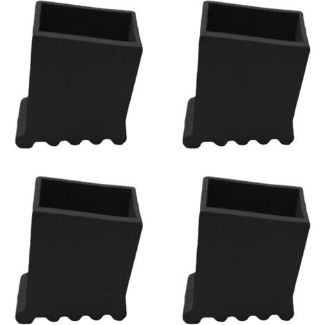 Lot de 4 protections antidérapantes en caoutchouc pour pieds d'échelle, accessoires pour extensions d'échelle, noir, 30 x 50 mm (1/5)