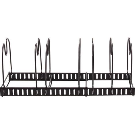 1pc Sheet Pan Rack, Multilayer Pan Frypan Lid Storage Rack Storage Rack Kitchen Cookware Stand (Noir) (1/2)