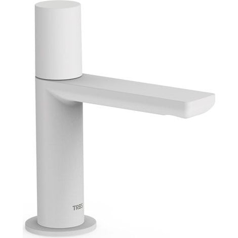 TRES 21150301BM PROJECT-TRES Grifo De 1 Agua para Lavabo Color Blanco Mate - ref: 21150301BM (1/2)