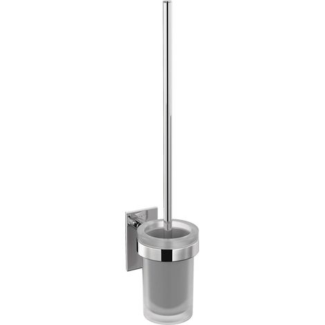 COSMIC Wall-Mounted Toilet Brush, Self-adhesive Silver Compact Stick Collection (1/5)