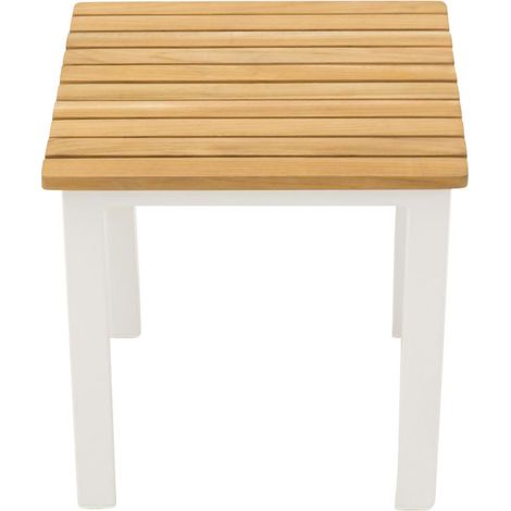 Table d'Appoint de Jardin en Teck "Mexico" 40cm Naturel (1/3)