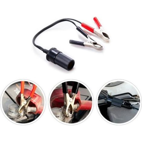 Pinces Crocodile - Pour Démarreur de Secours Automobile - Connecteur EC5 - Rouge et Noir - 200 x 300 x 20 mm - Lot de 1 (1/4)