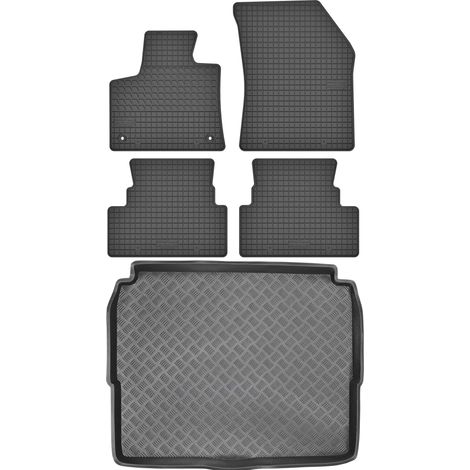 Ensemble de tapis de sol en caoutchouc pour Peugeot 3008 II Crossover à partir de 2016 + tapis de coffre