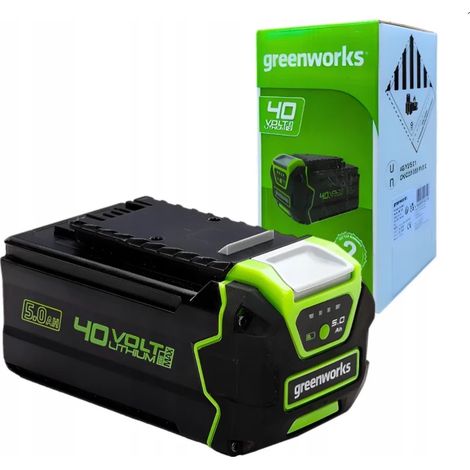 Greenworks G40B5 - Batteria e Caricabatteria 40V 5Ah Ioni di Litio per Attrezzi (1/3)