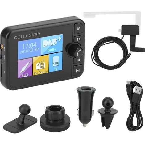 Récepteur radio numérique DAB+ 2,4 pouces pour voiture, autoradio Bluetooth avec émetteur FM (1/5)