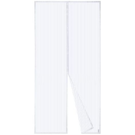 BUNTHAUS Moustiquaire Magnétique Pour Porte, Rideau en Maille, Joint Magnétique de Haut en Bas avec Fermeture Automatique, Maintient l'air frais à l'intérieur (120x220cm, Blanc) (1/5)