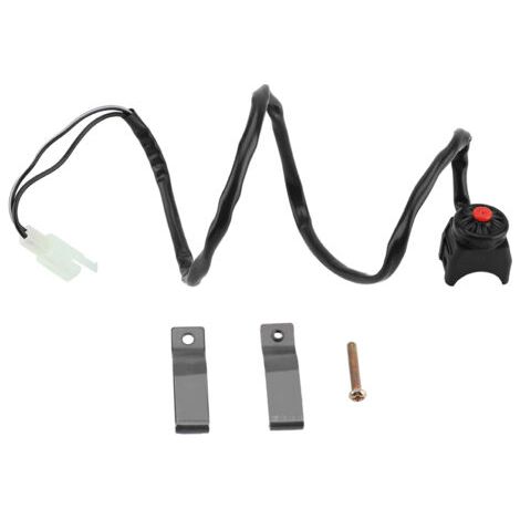 QORVA- Interrupteur de klaxon de guidon de moto robuste et durable, arrêt de 80 cm pour la plupart des types de motos, barres de 22 mm (7/8)