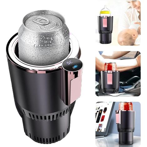 Mini réfrigérateur de voiture 12V – Refroidissement -3 à 5℃ et chauffage 55 à 65℃ – Écran LCD intelligent – Design compact pour voyages