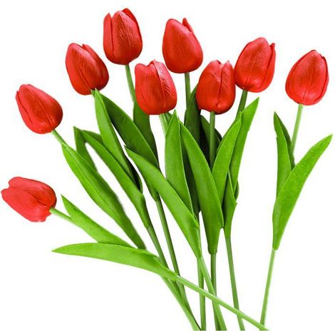 Fleur artificielle de tulipe en PU miniature, fleur factice individuelle, décoration florale pour la maison