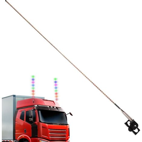 Fouet LED, fouet léger Lumières d'avertissement de voiture 12 V/24 V Lumière de danse de frein de 21,6 pouces, lumières d'antenne LED, fouets d'antenne éclairés pour ATV côte à côte (1/5)