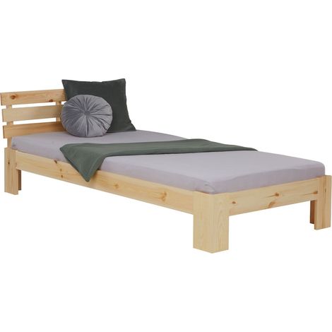 Letto singolo per una persona con rete a doghe in legno 90x200cm LIT06228