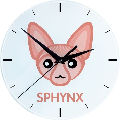 Sfinks - Reloj de MDF con gráficos e inscripción de Art-Dog (1/4)