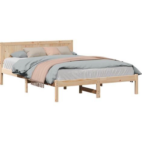 Maison Exclusive - Estructura de cama Marrón 150 x 200 cm Madera