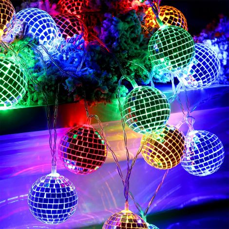 Guirlande lumineuse à 10 boules disco à LED, 150 cm, guirlande lumineuse marocaine orientale (1/5)