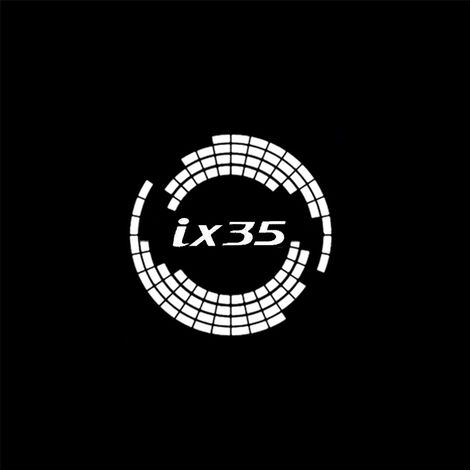 (2PCS-B) Lot de 2 projecteurs LED universels pour portières de voiture, compatibles avec Hyundai ix35. Lampe de bienvenue avec logo. Accessoires d'éclairage pour véhicules. (1/5)