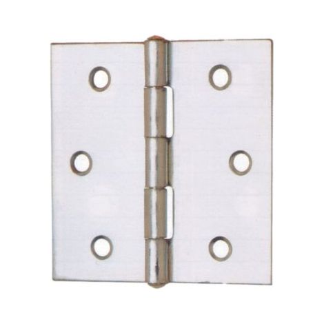 Cerniere quadre perno fisso art.121 - Specifiche: mm 50x50x1,0