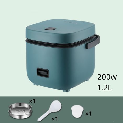 Riskokare - Mini cuiseur à riz électrique 1,2 L, appareil multifonctionnel pour la cuisine, cuiseur vapeur compact (vert foncé) (1/5)
