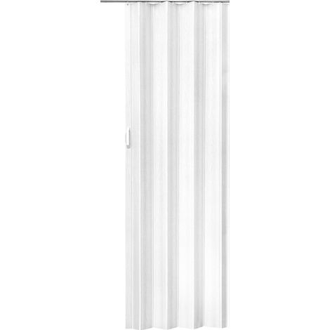 Porte accordéon profil à double paroi en PVC blanc
