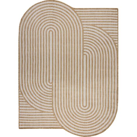 Tappeto in sisal ORGANIC 2131 Geometric ecru / naturale – moderno, forma irregolare beige 240x330 cm