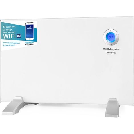Orbegozo panel radiante WIFI REW 1000 A, resistencia de aluminio, protección IP 24, mando a distancia, 3 modos de funcionamiento, control táctil, 1000 W (1/10)