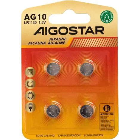 4 x pila batteria a bottone orologio lr54 ag10 189-190 lr1130 1,55v