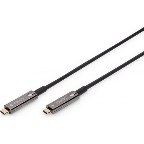 DIGITUS 4K USB 3.1 Typ - C AOC AV-Anschlusskabel, 10m (AK-330160-100-S)