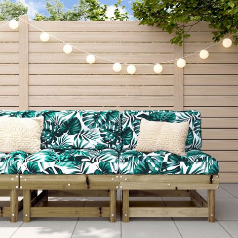 Canapés centraux avec coussins 2 pcs,Canapé de jardin,Banquette bois de pin imprégné DGBDF484084 (1/5)