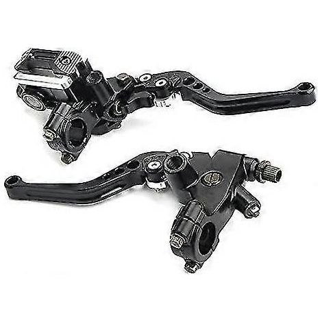 Levier de frein et d'embrayage universel 7/8" pour moto, maître-cylindre avec réservoir, cylindre de frein de guidon 22 mm, noir (1/5)